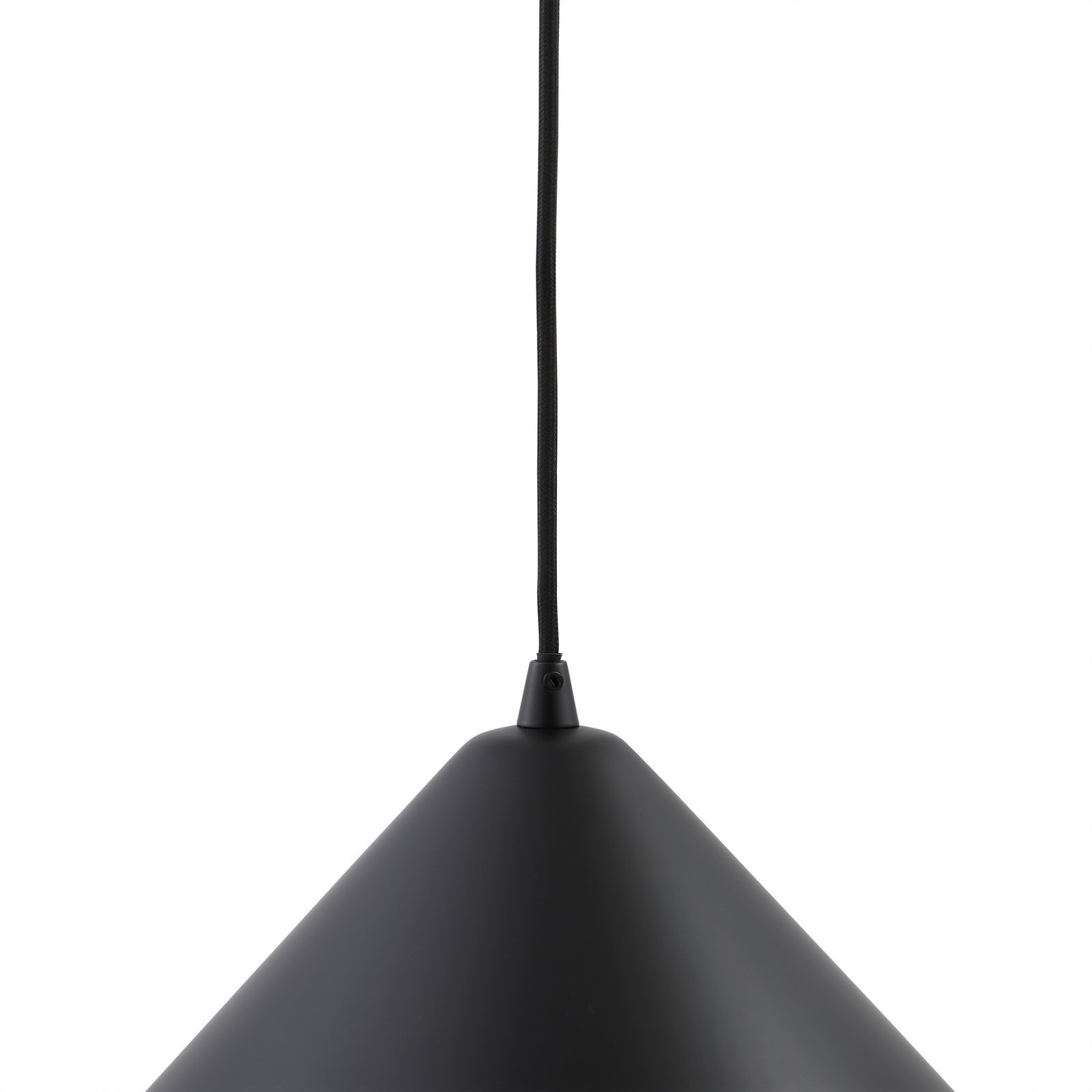 Lampa wisząca Lindby Clarine, czarny/biały, Ø 50 cm, metal