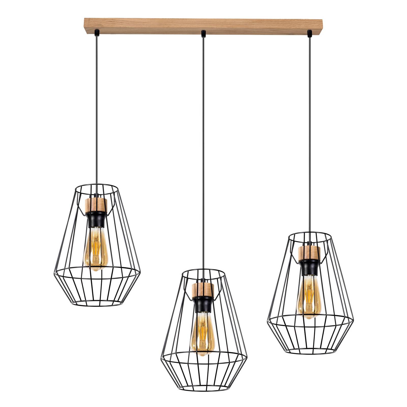 Envolight Finan suspension 3 lampes linéaire 21cm