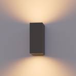 Calex outdoor wall light GU10, up/down, height 15 cm, anthracite
