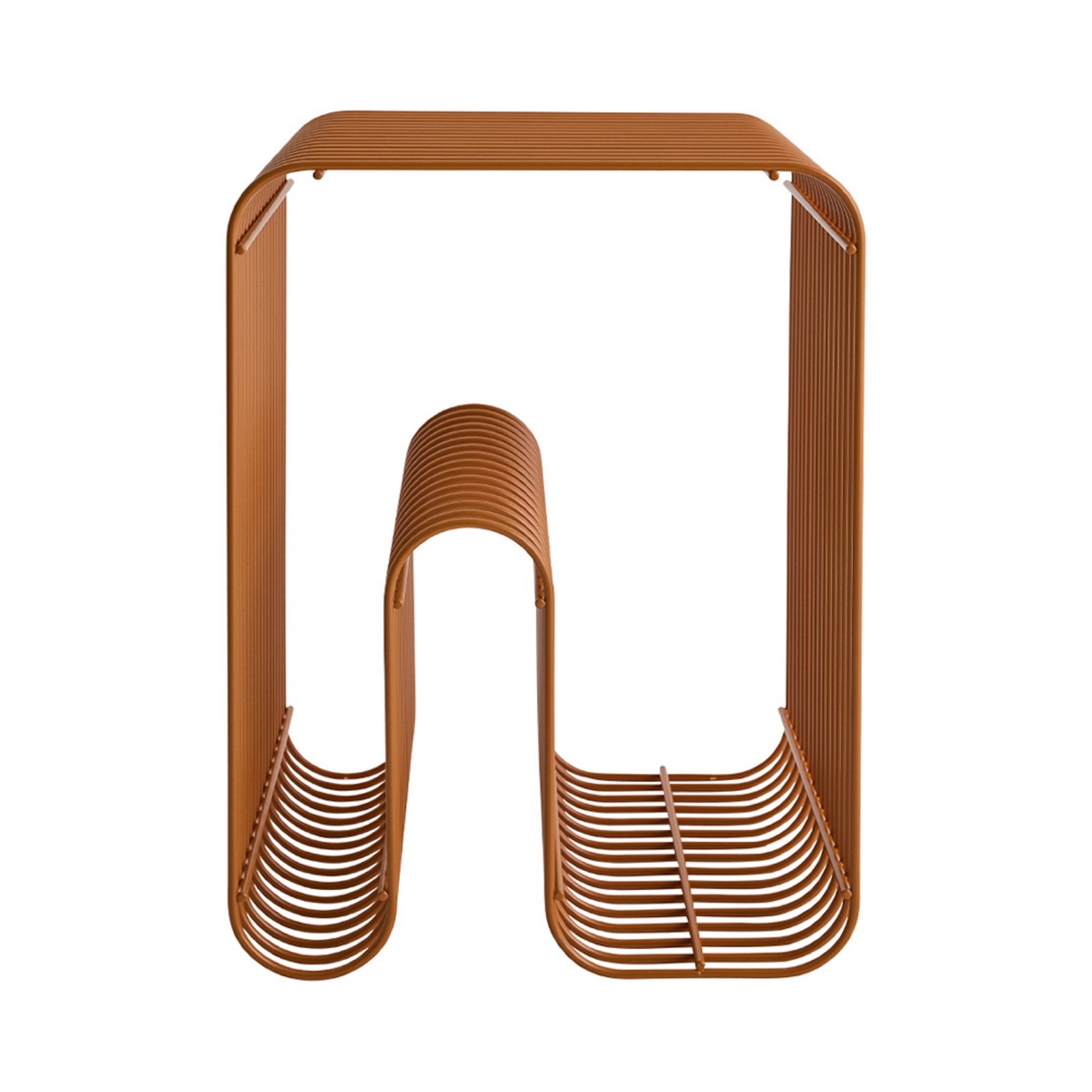 Kruk Curva, amber, staal, 32 cm lang - AYTM