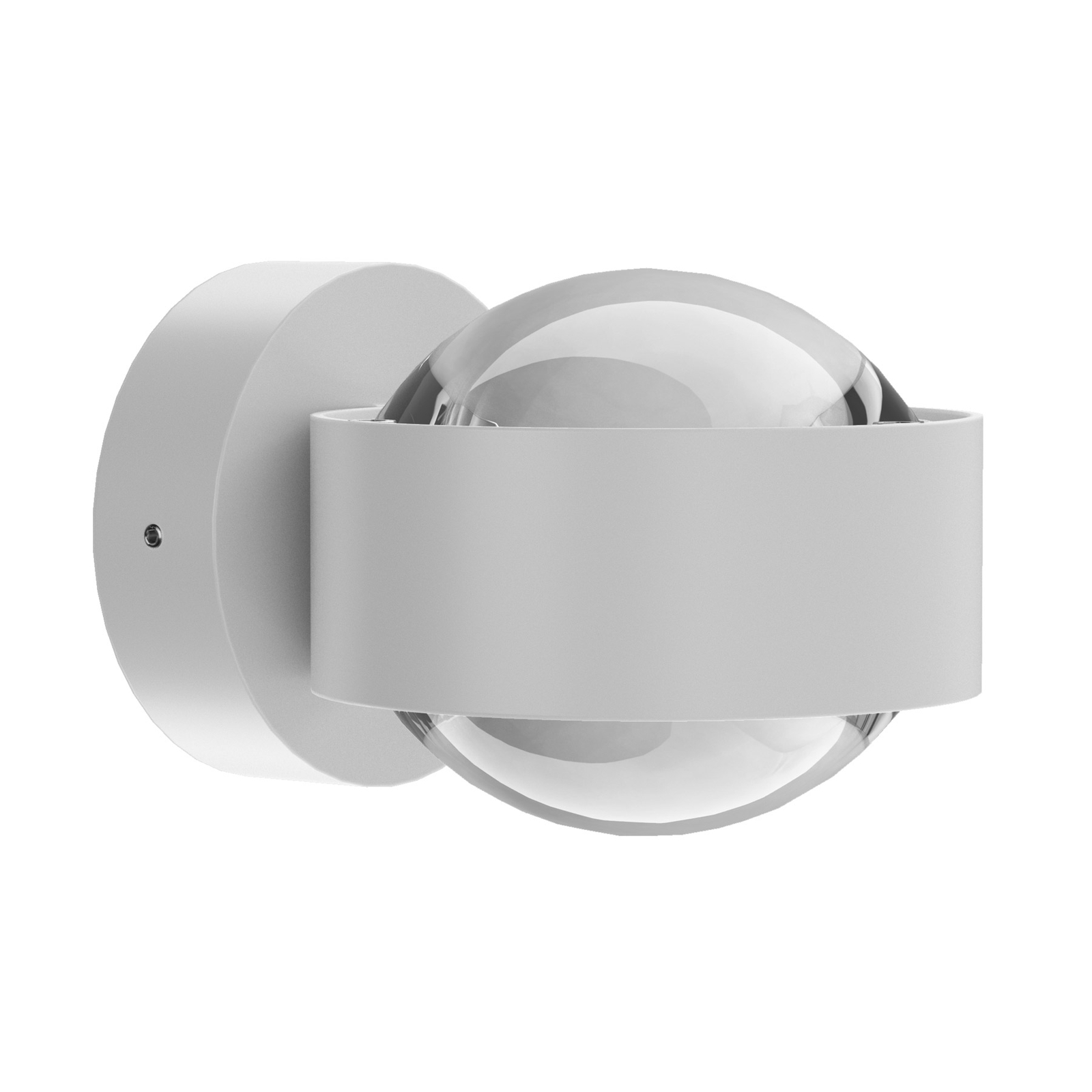 Puk Mini Wall LED 2x8W lentes transparente, blanco mate