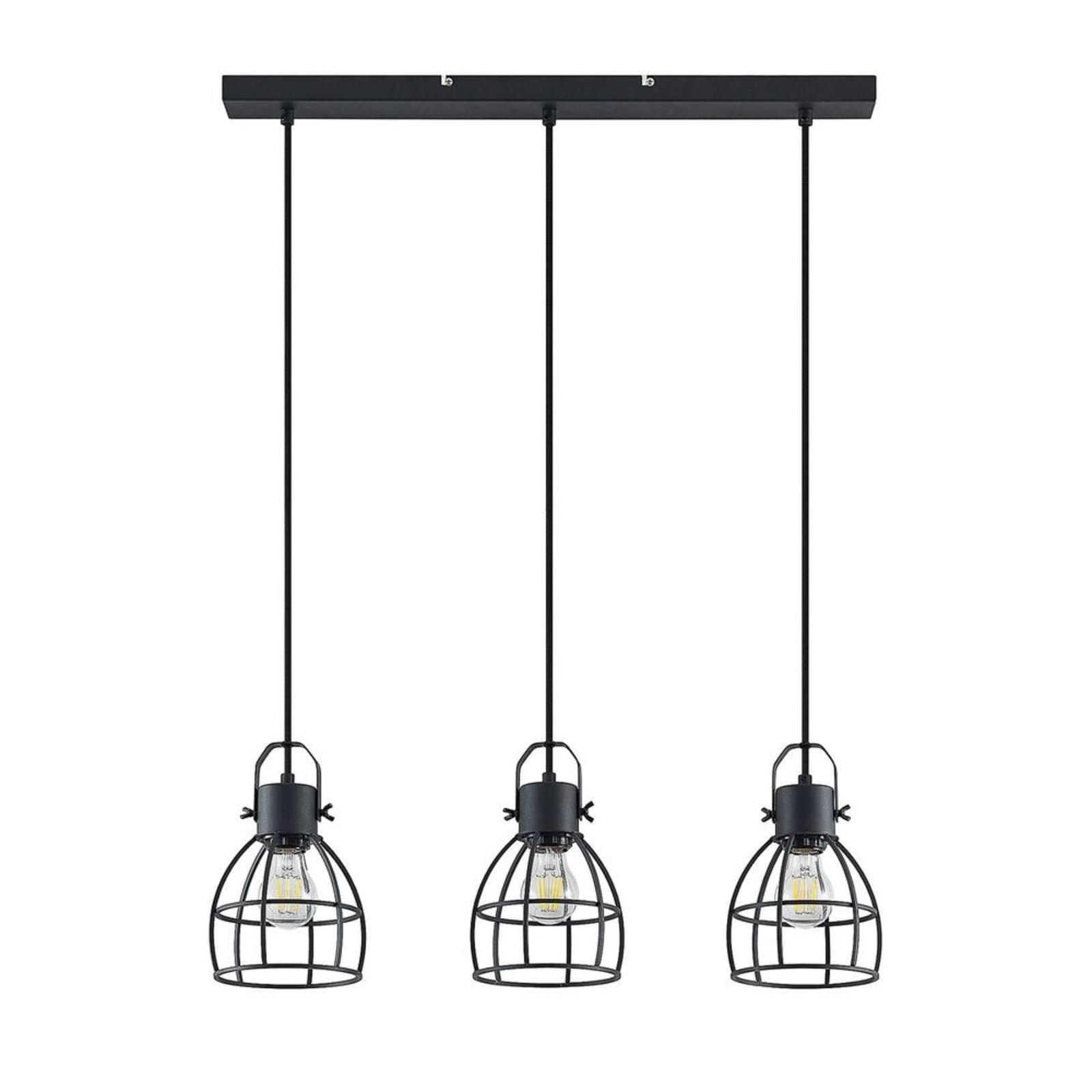 Flintos 3 Lustră Pendul Black - Lindby