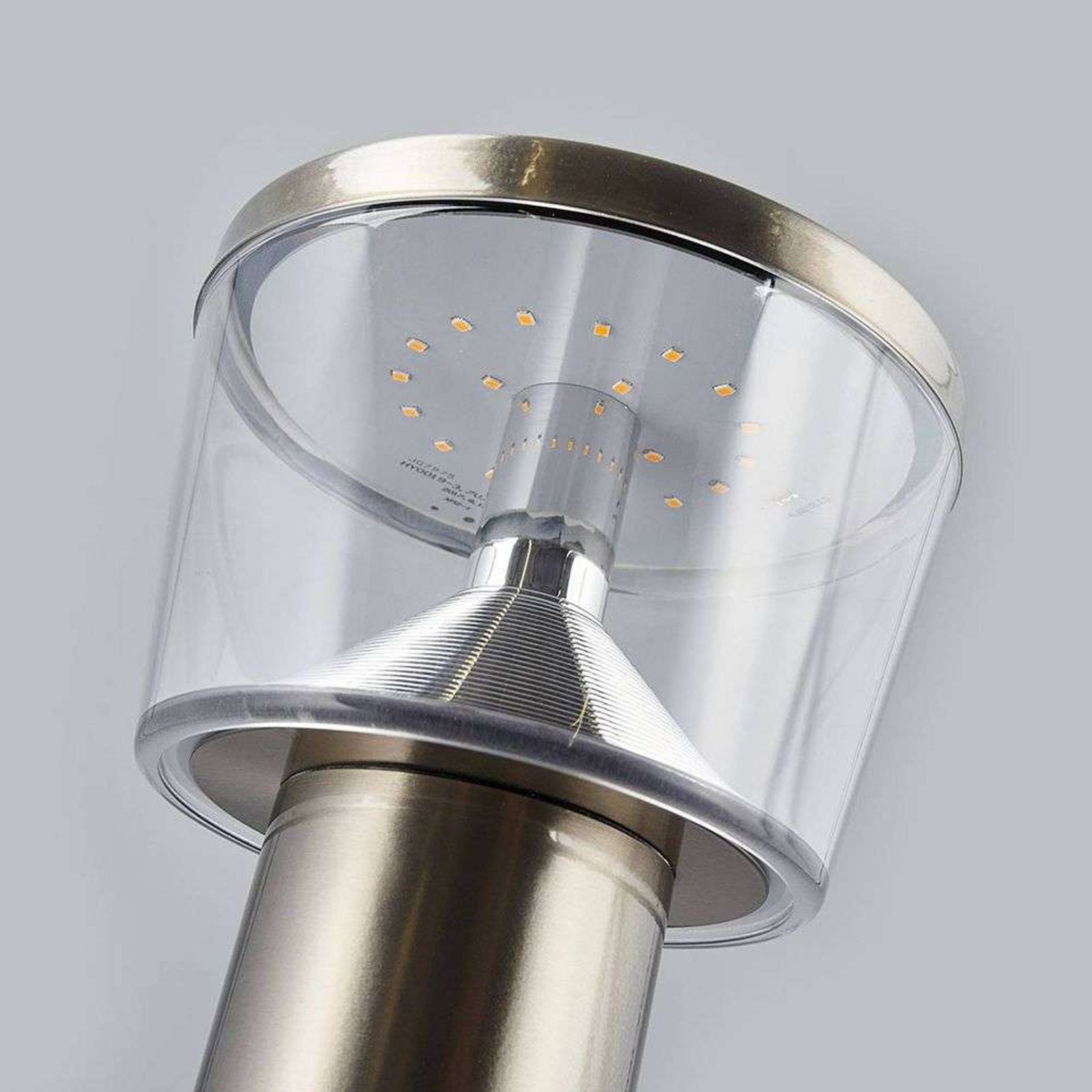 Antje LED Aurinkokenno Puutarhavalaisin w/Sensor Stainless Steel - Lindby