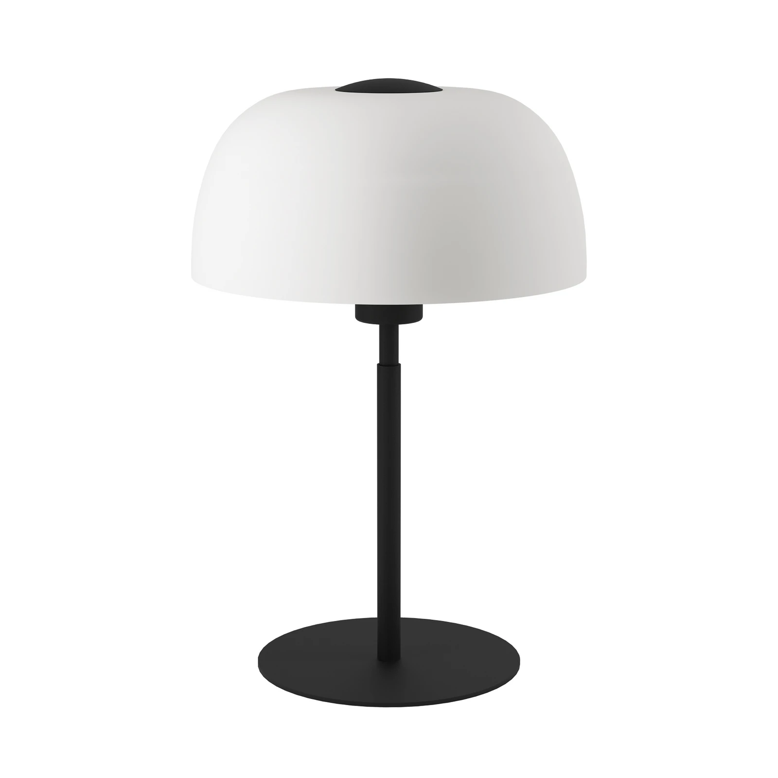 Lampe à poser Solo 2, verre opale/noire