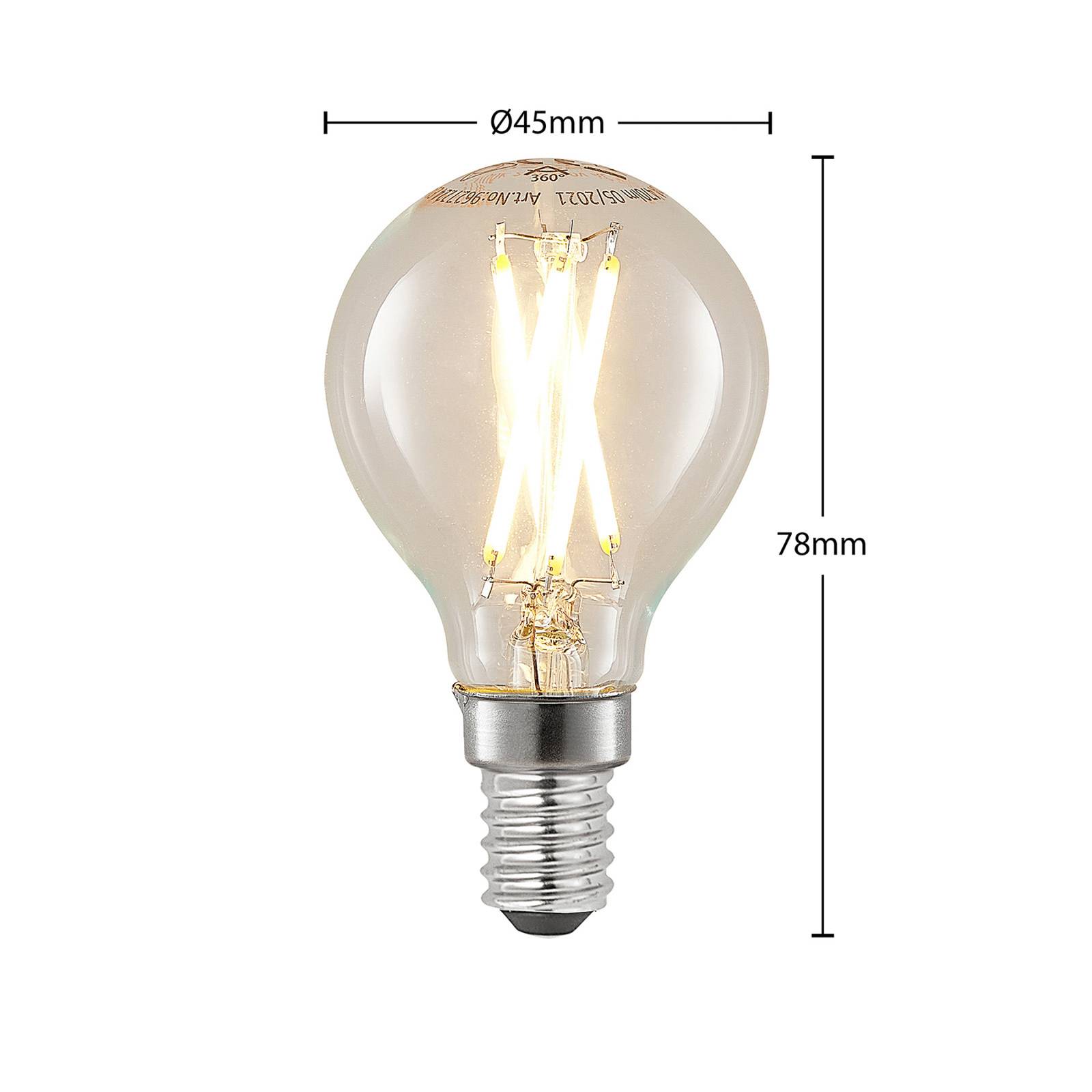 Arcchio Ampoule LED à fil E14 4 W 2 700 K goutte dim x5