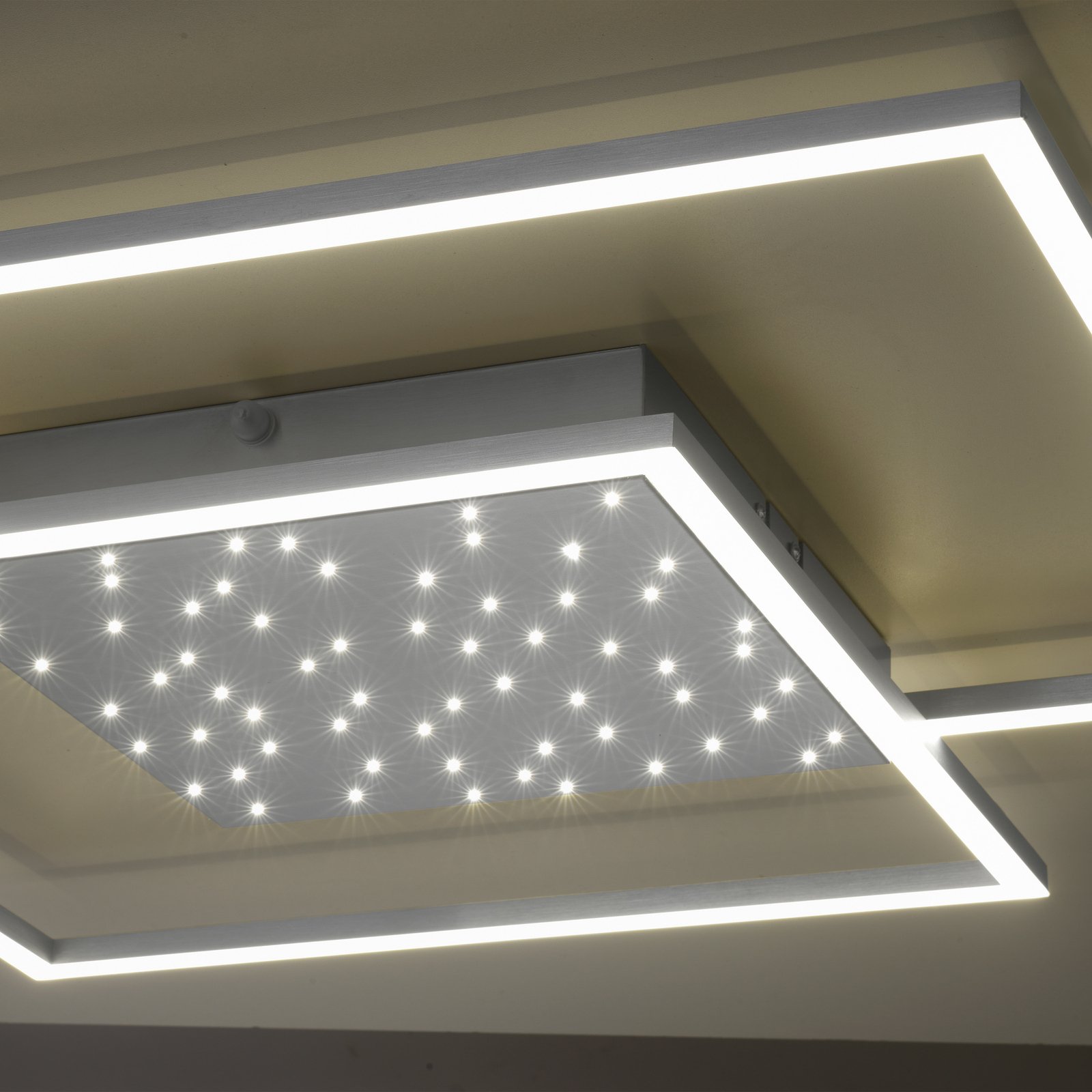 Paul Neuhaus Yuki LED-Deckenlampe, eckige Form