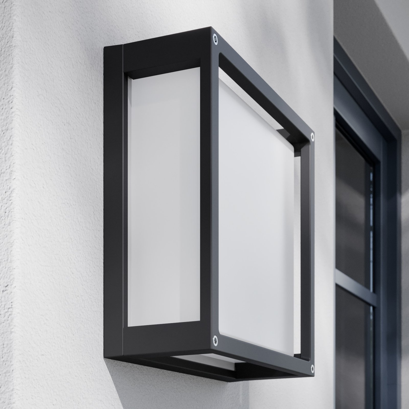 Aurelien Square Outdoor Wall Lamp IP54 Dark Grey - Lucande