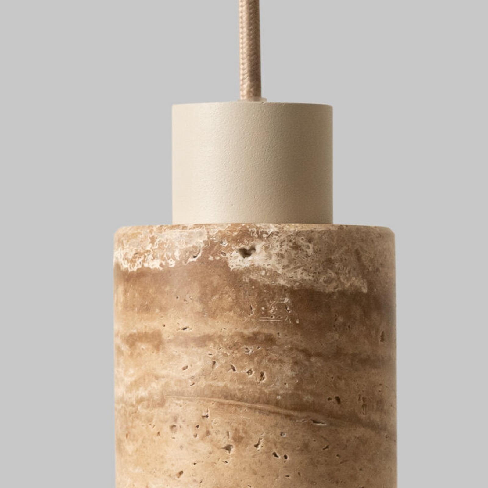 IT'S ABOUT ROMI Tivoli hanging light, sand, travertine, GU10