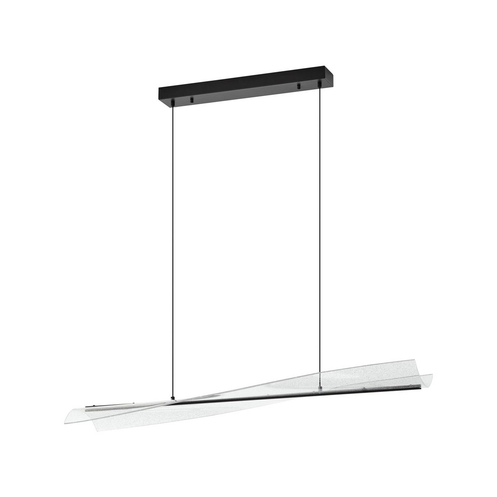 Lucande LED-Hängeleuchte Vellia, schwarz, Länge 112 cm, CCT