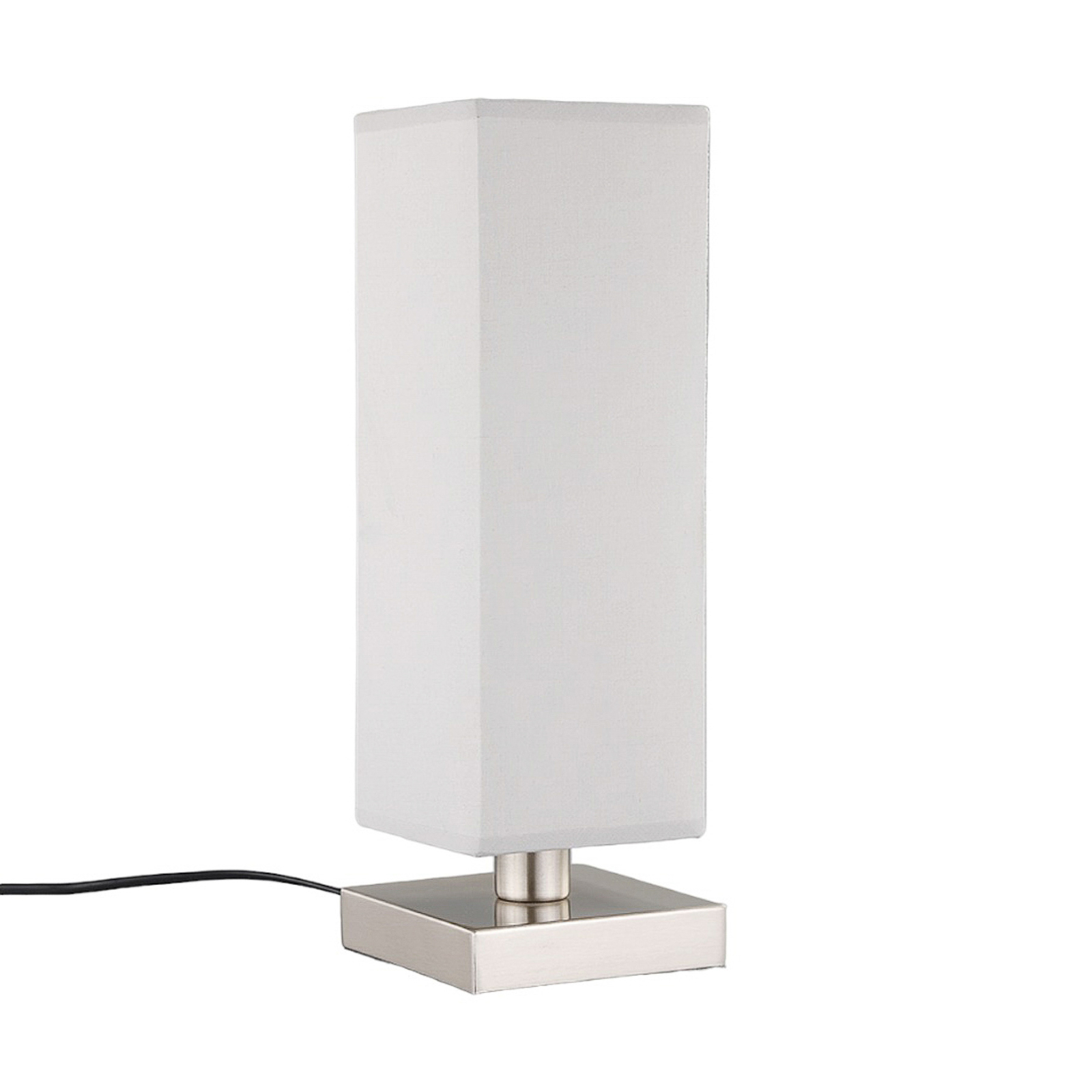 Julina - fabric bedside table lamp in light grey