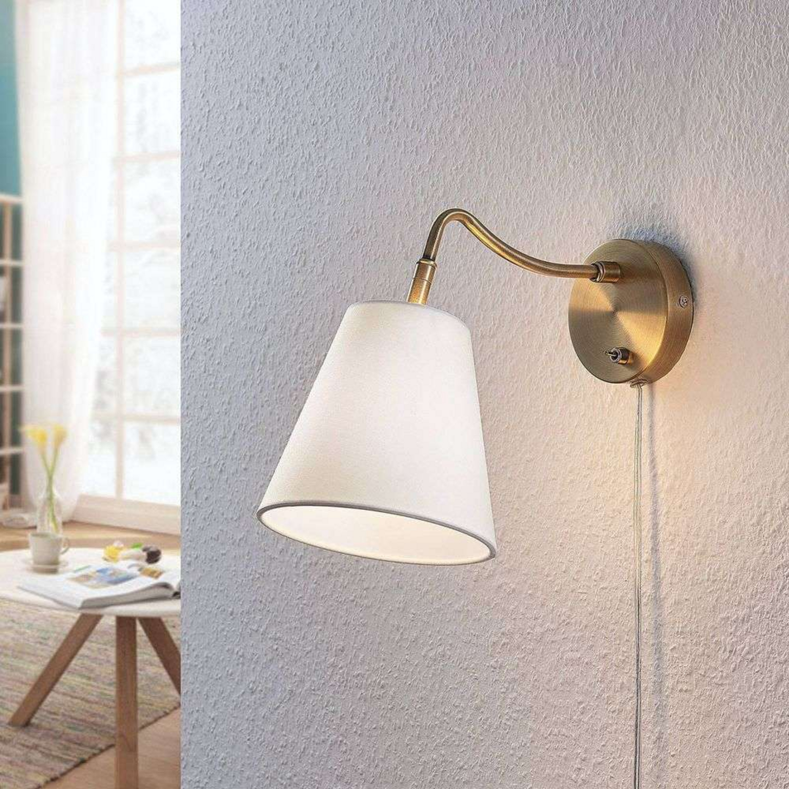 Ethan Wall Lamp Brass - Lindby