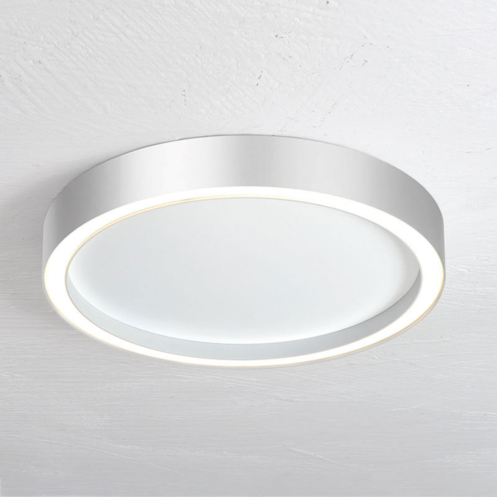 Bopp Aura LED plafondlamp Ø 55cm wit/aluminium