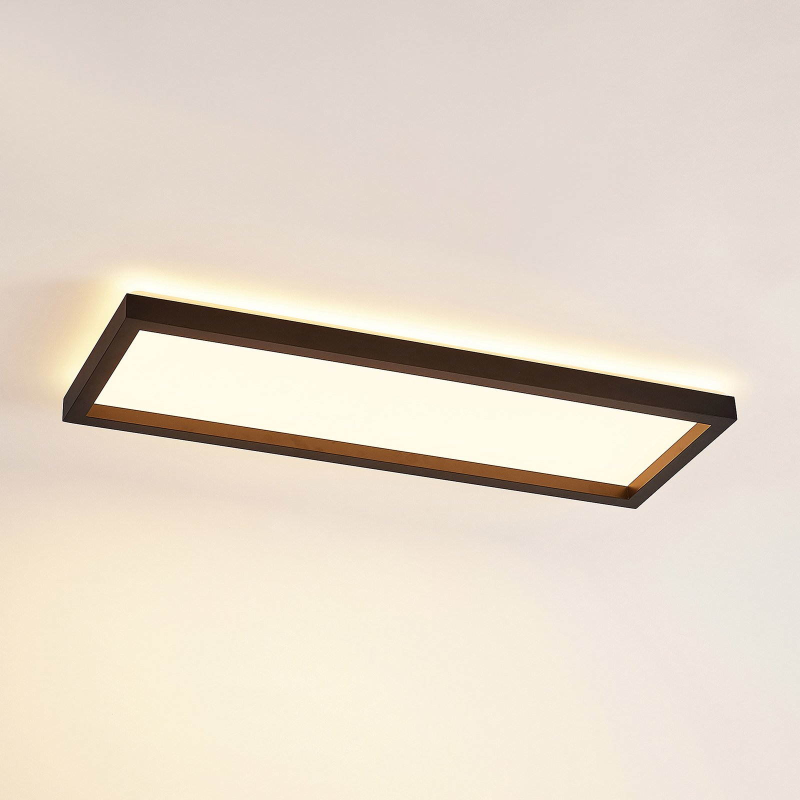 Prios Avira LED ceiling light, rectangular