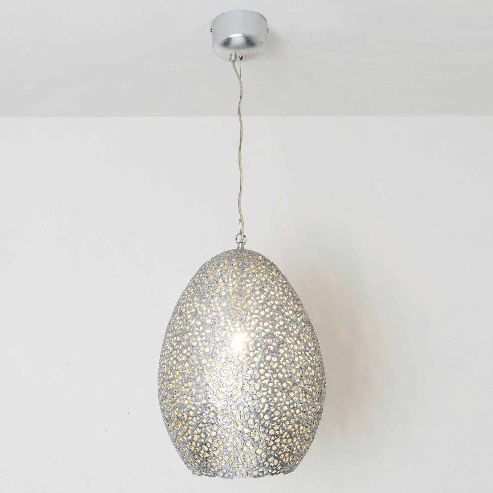 Hanglamp Cavalliere, zilver, Ø 34 cm