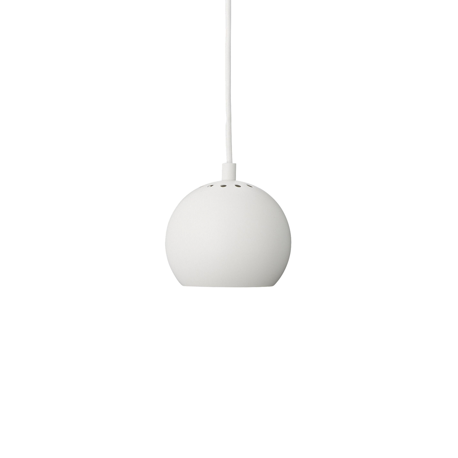 FRANDSEN hanglamp Bal, mat wit, Ø 12 cm