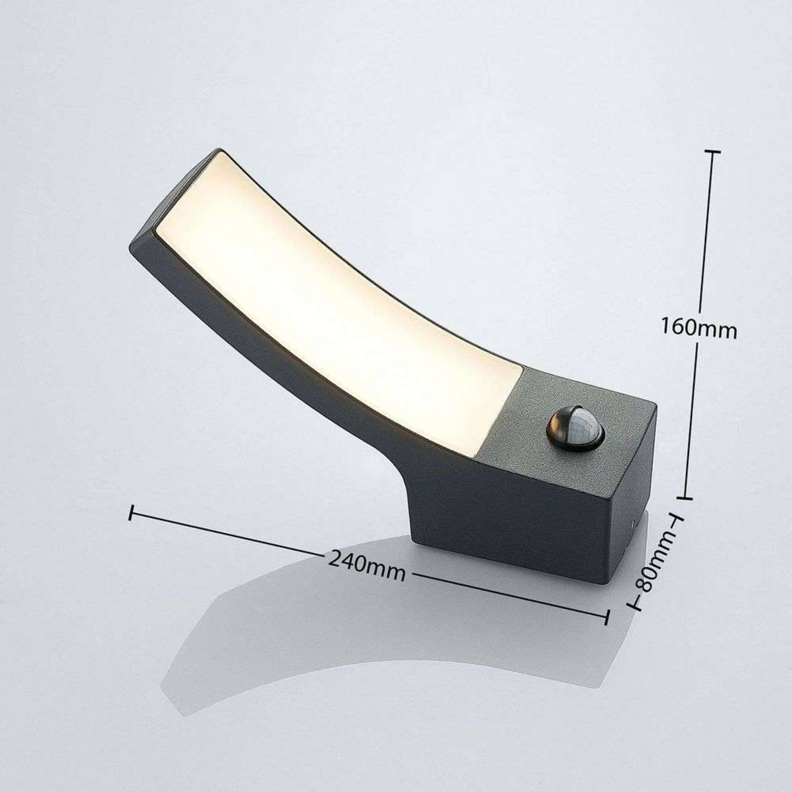 Ilvita LED Aplica de Exterior w/Sensor Anthracite - Lindby