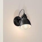 Applique Priddy nera regolabile, in stile retrò