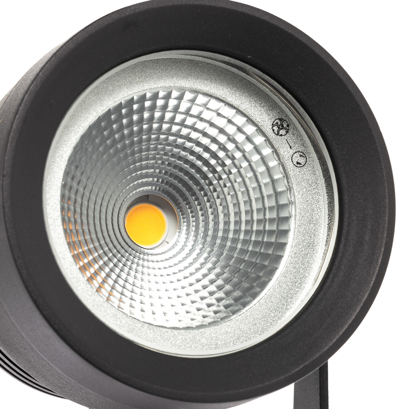 Vonkajší reflektor Irina LED, zemný hrot, zástrčka, sivý, hliník