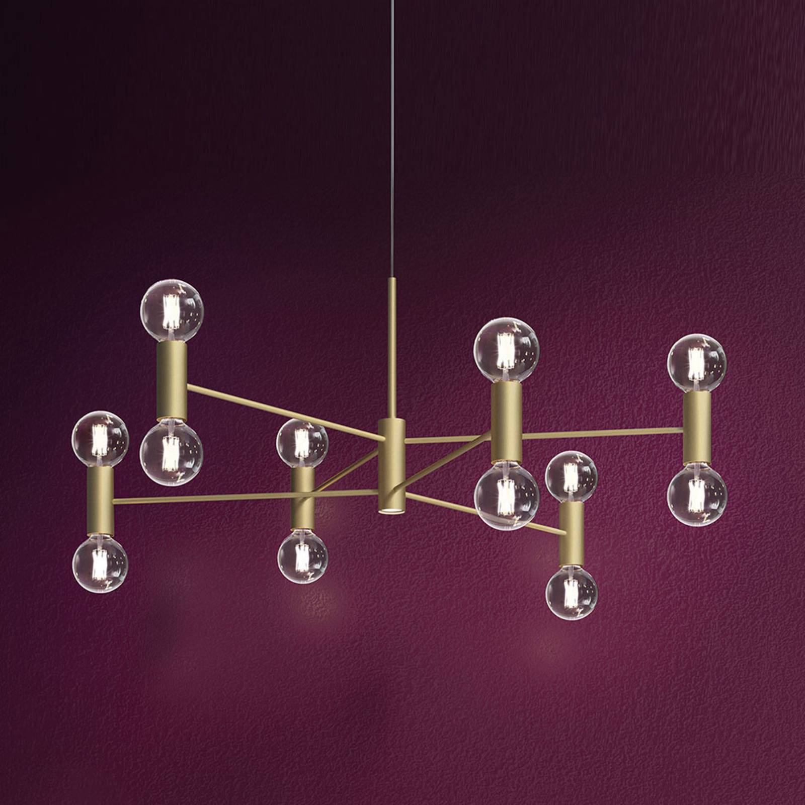 Modo Luce Chandelier lampa wisząca 107cm złota