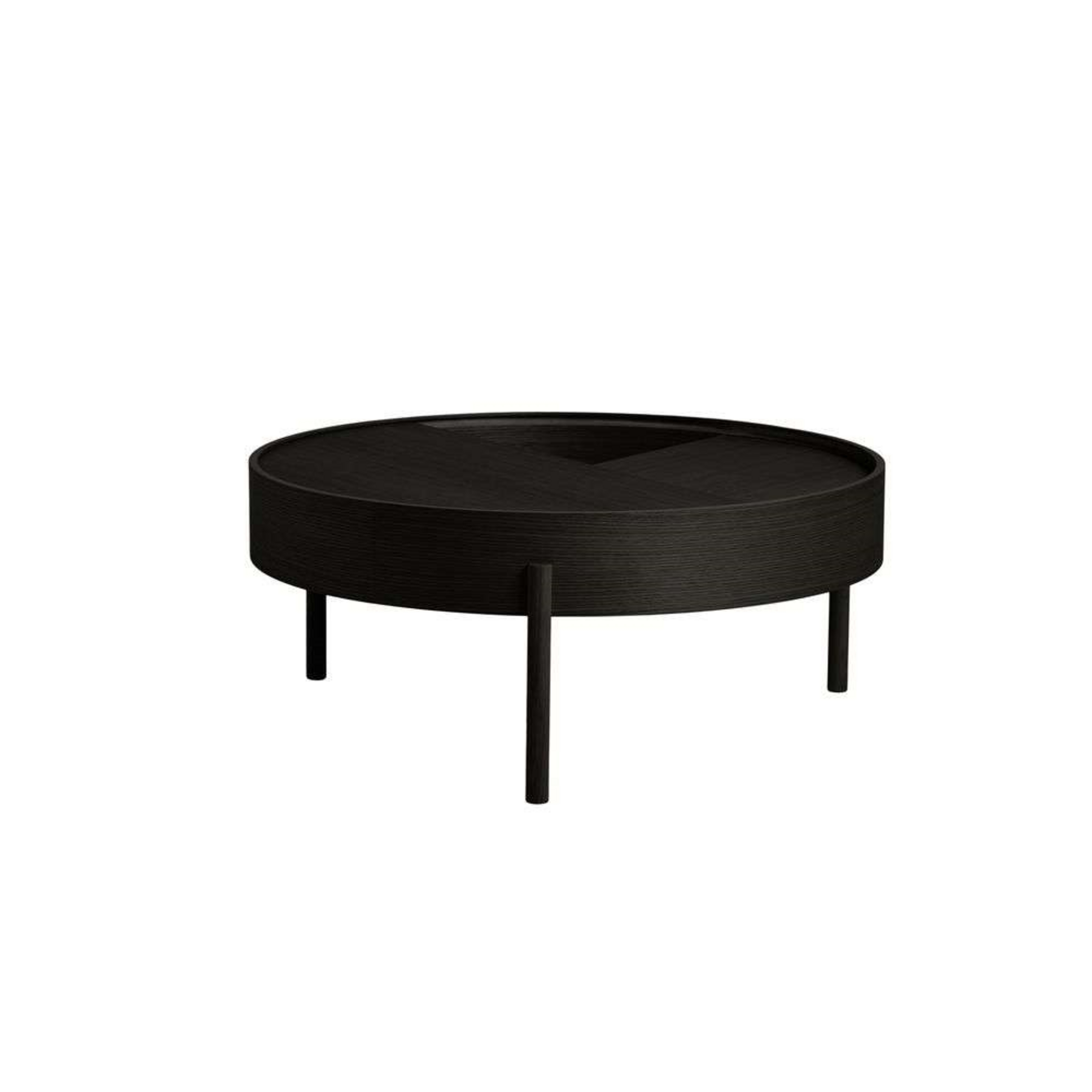 Arc Mesa de sofá Ø89 Black Ash - Woud