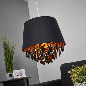 Hanglamp Dolti met zwart behang