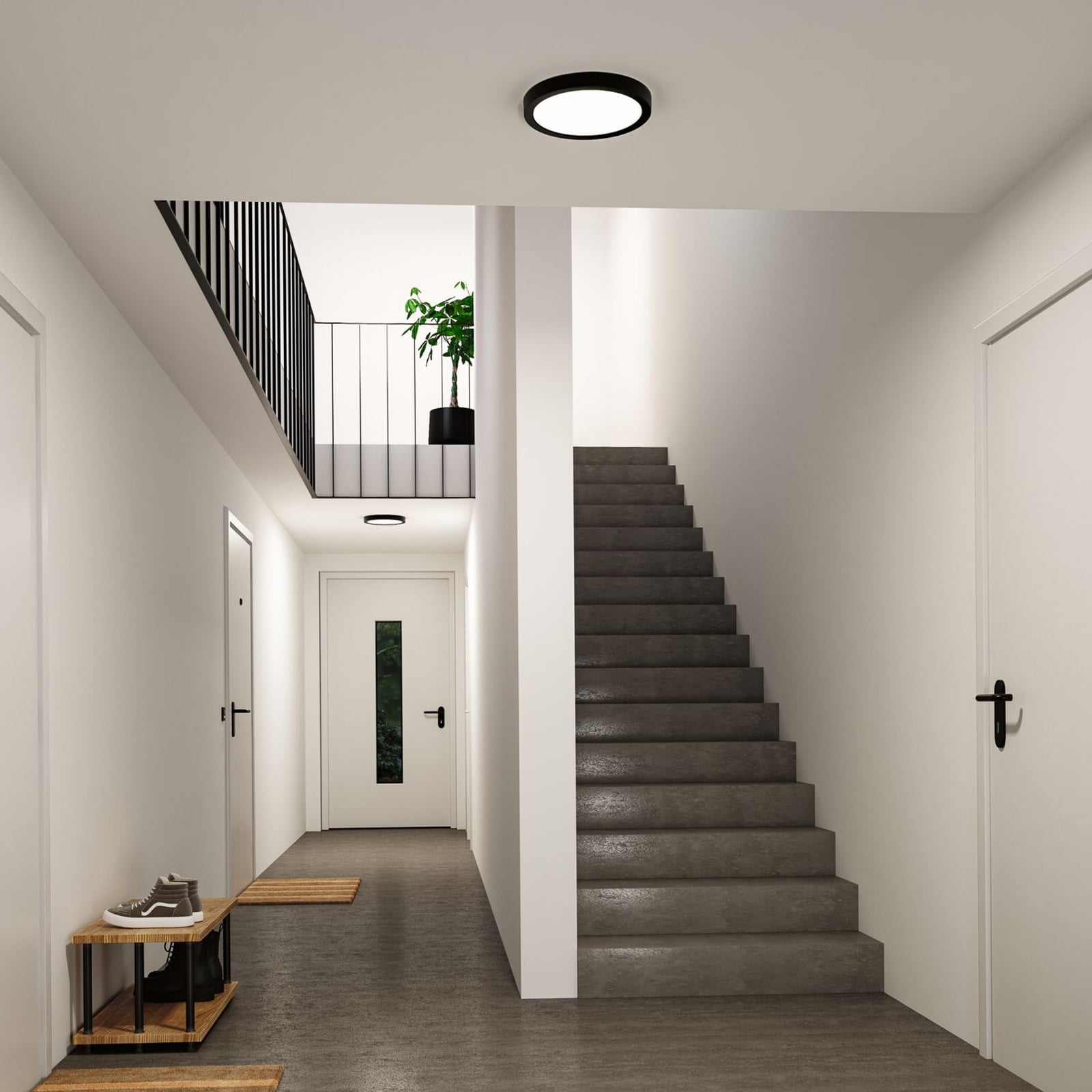 LED stropní svítidlo Paulmann Abia 2, Ø 30 cm, černé, CCT LED stropní svítidlo Paulmann Abia 2, Ø 30 cm, černé, CCT