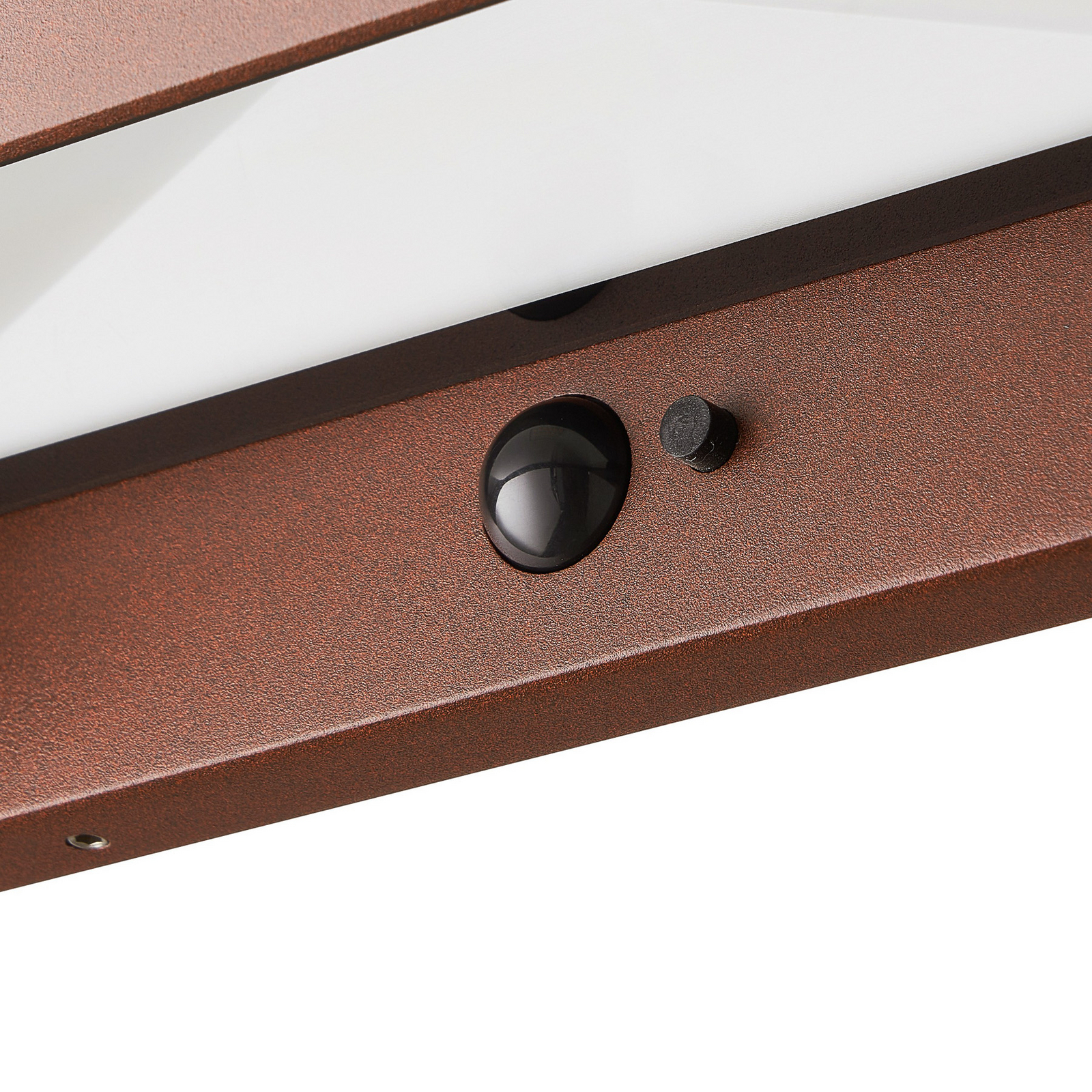 Venkovní solární LED nástěnné svítidlo Marcellio, hnědá, se senzorem, IP54