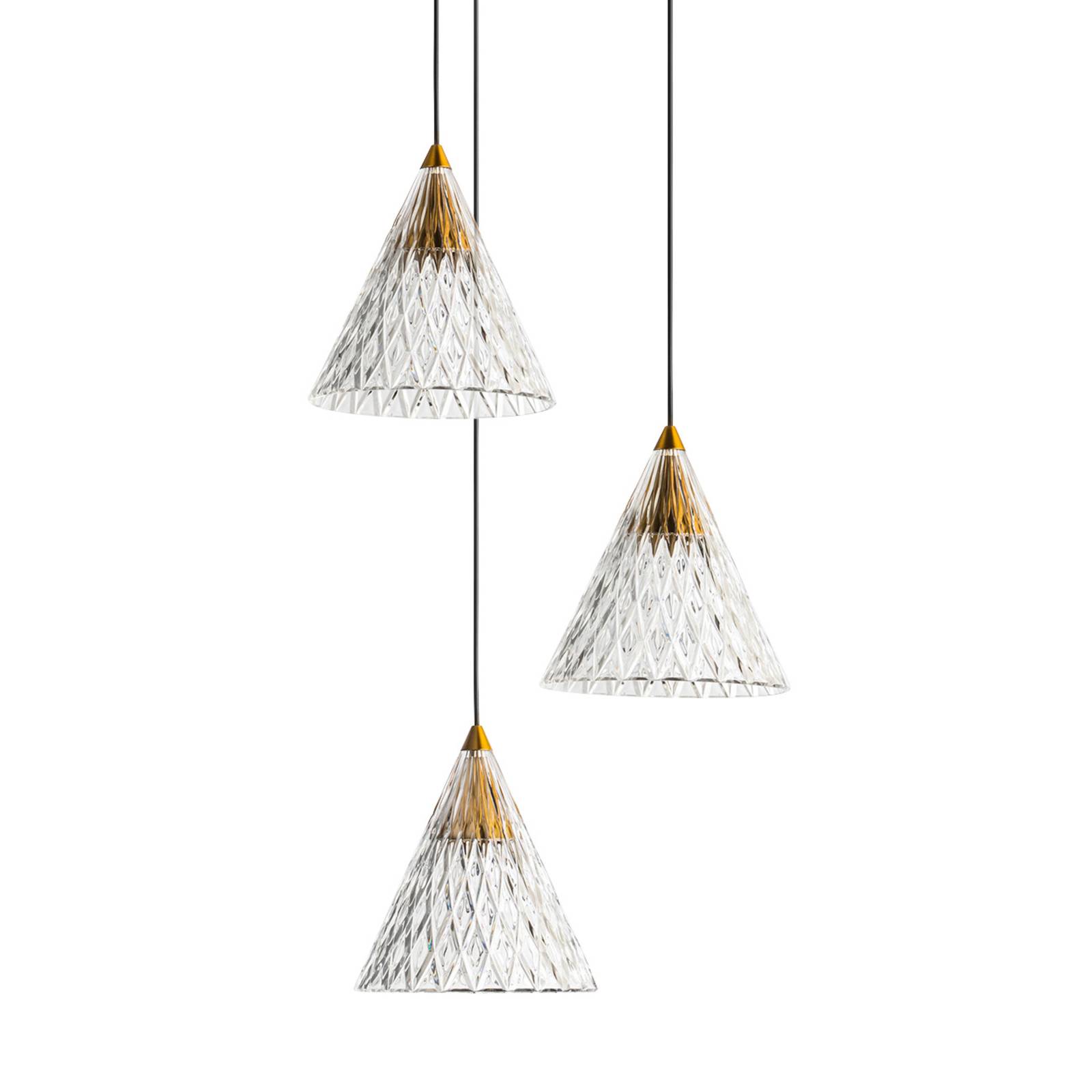 LEDS-C4 Veneto LED-pendel tillägg 3 lampor svart