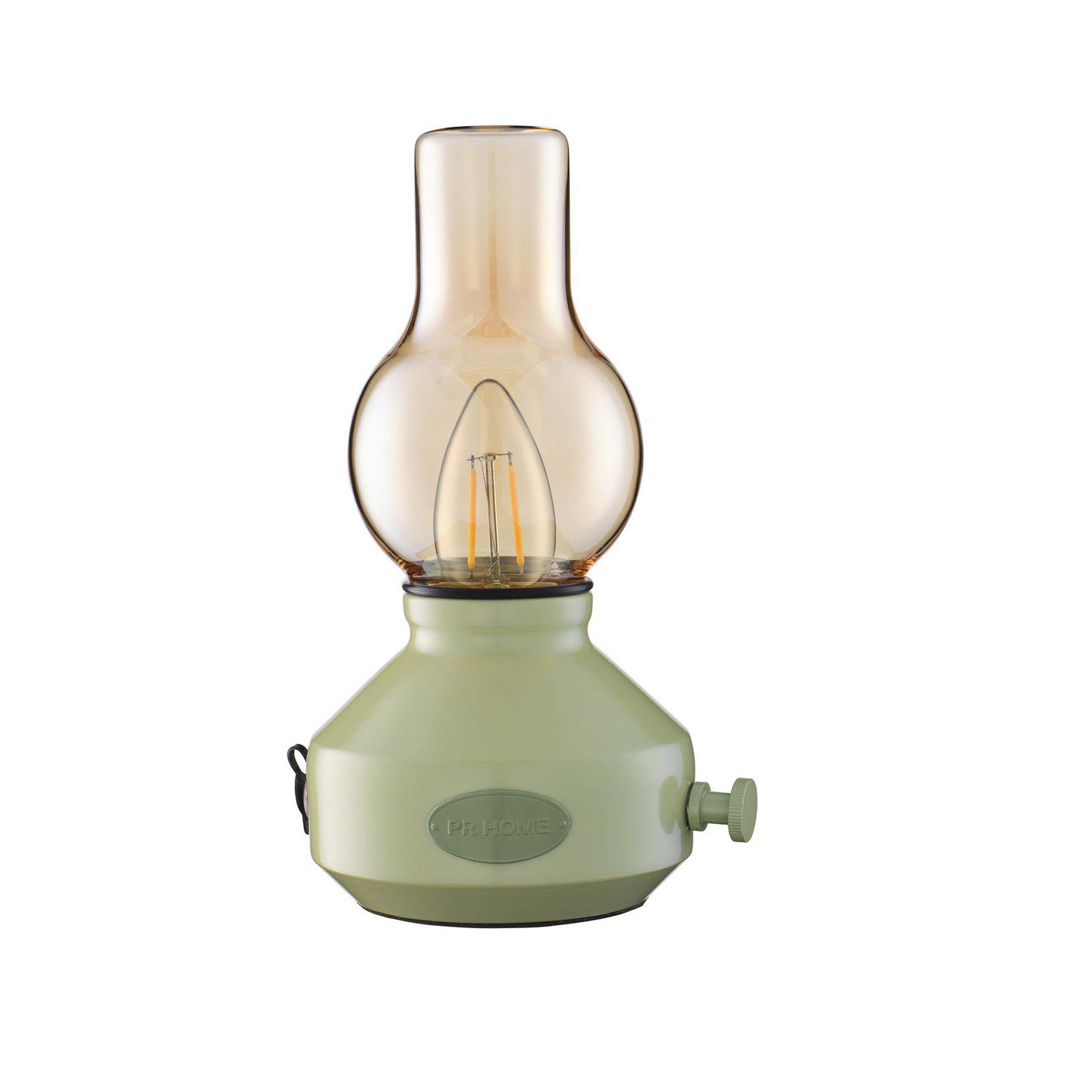 PR Home Lampada LED per terrazza ricaricabile Glimt, verde, IP44, 21,3 cm