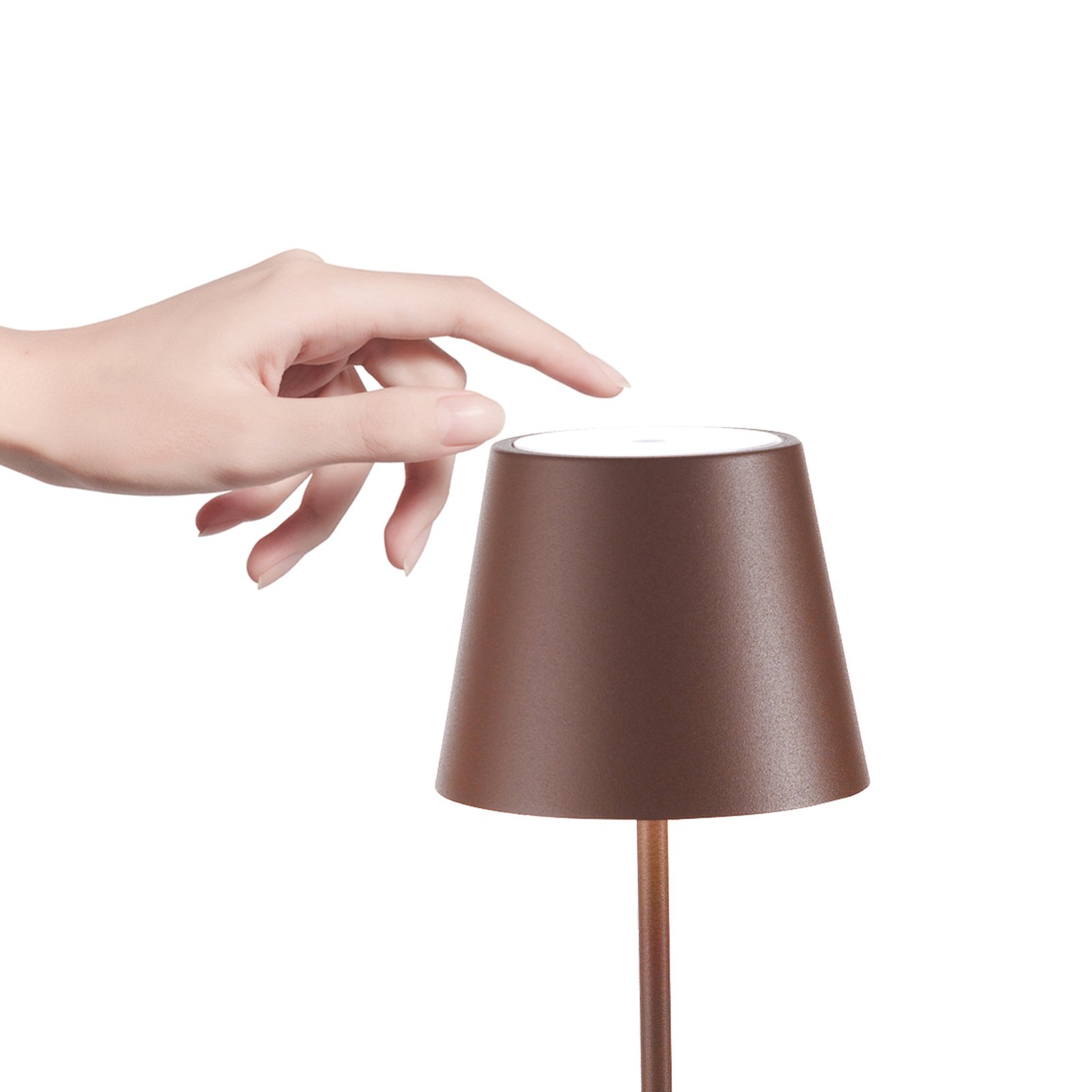 Zafferano Poldina mini akkus asztali lámpa corten
