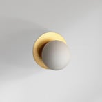 Aylin wall light, gold-coloured, Ø 15 cm, metal, G9