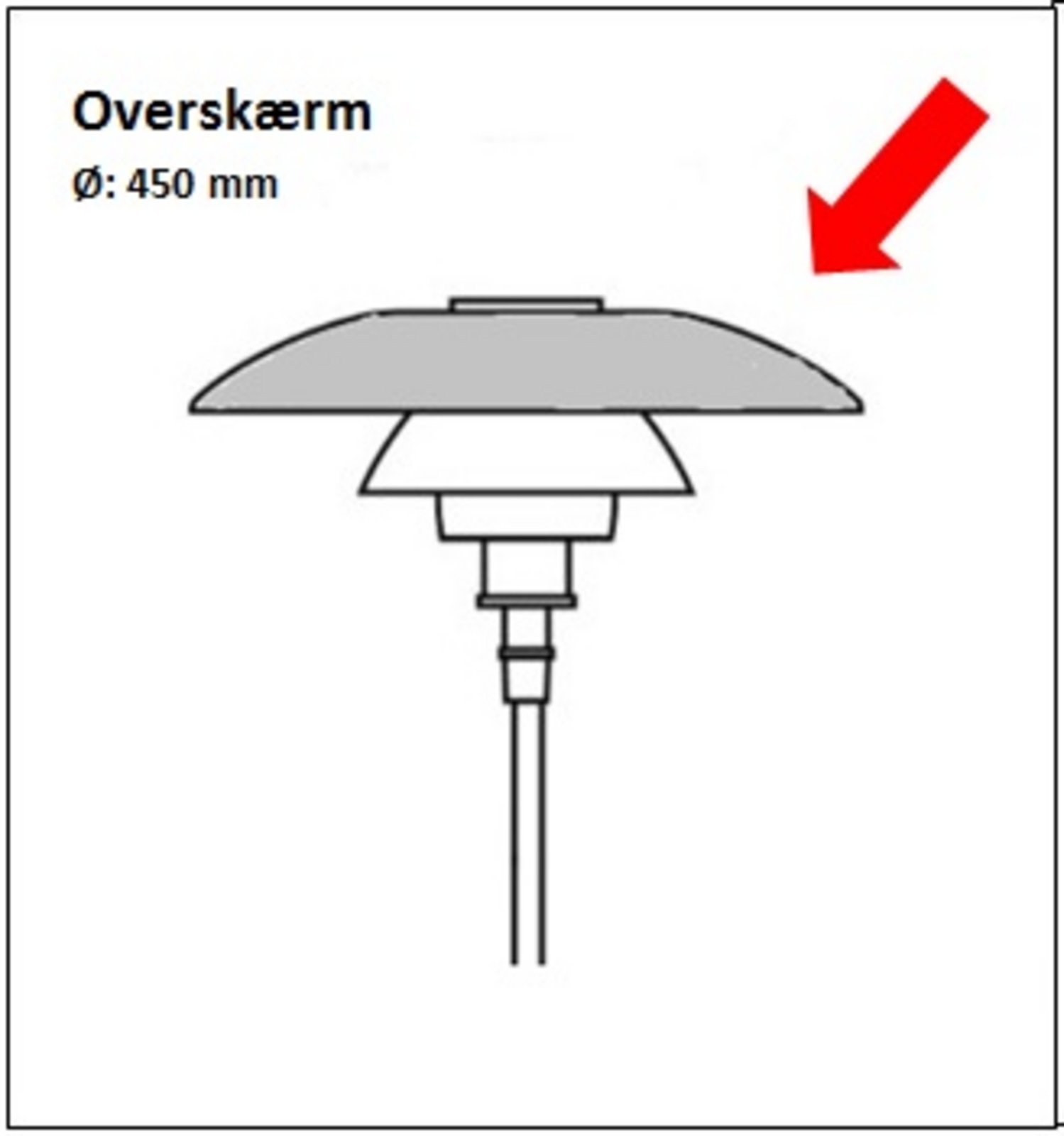 PH 4½-3½ Prestieranie pre Stojaca Lampa Opál - Louis Poulsen