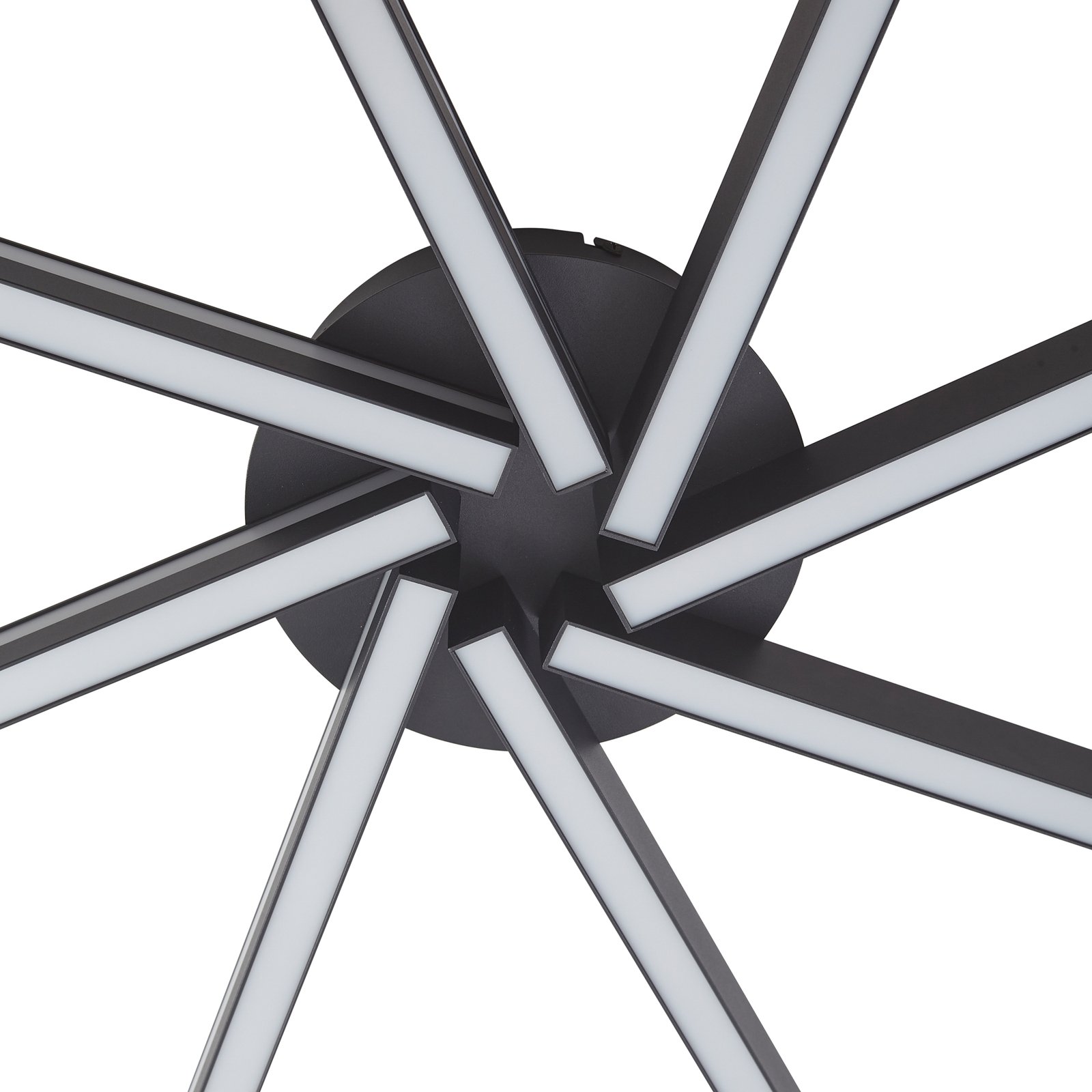 Lucande Smart LED-Deckenleuchte Tjado, Ø70 cm, schwarz, RGBW