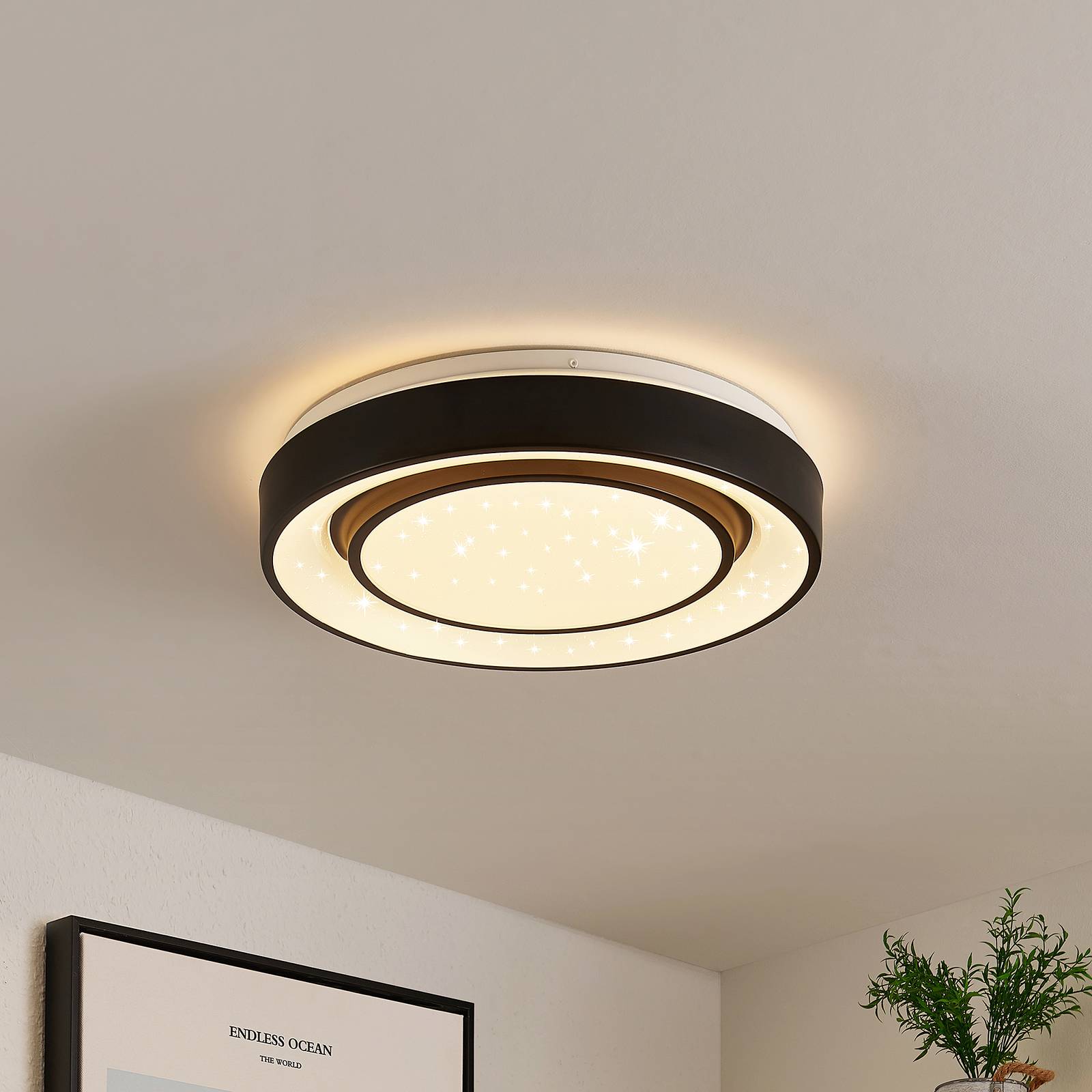 Lindby Gamino lampa sufitowa LED, RGBW, CCT, 38 cm