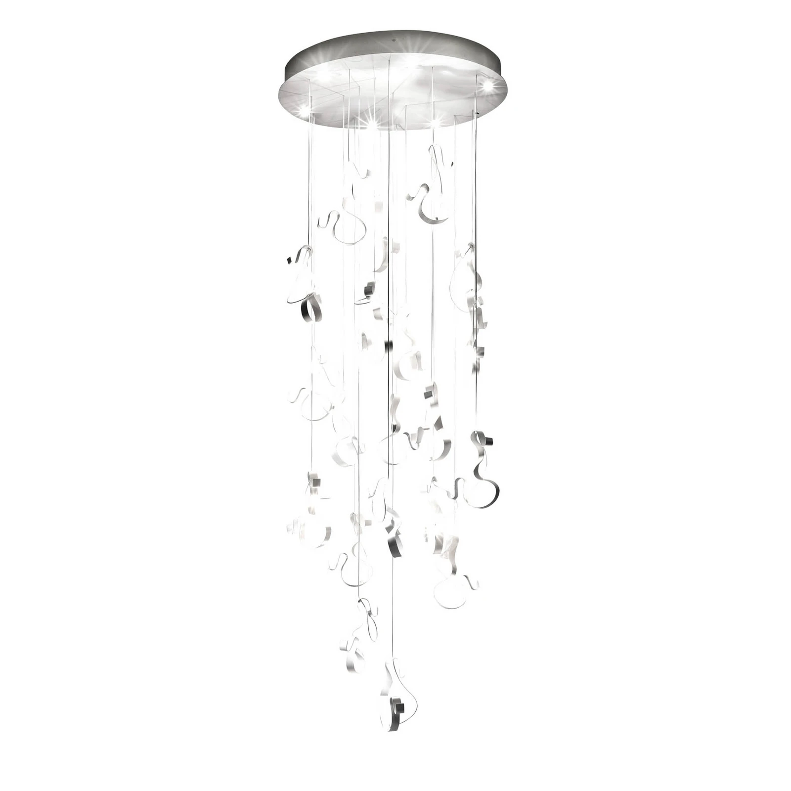 Knikerboker Curve LED-Hängeleuchte, 20fl, weiß