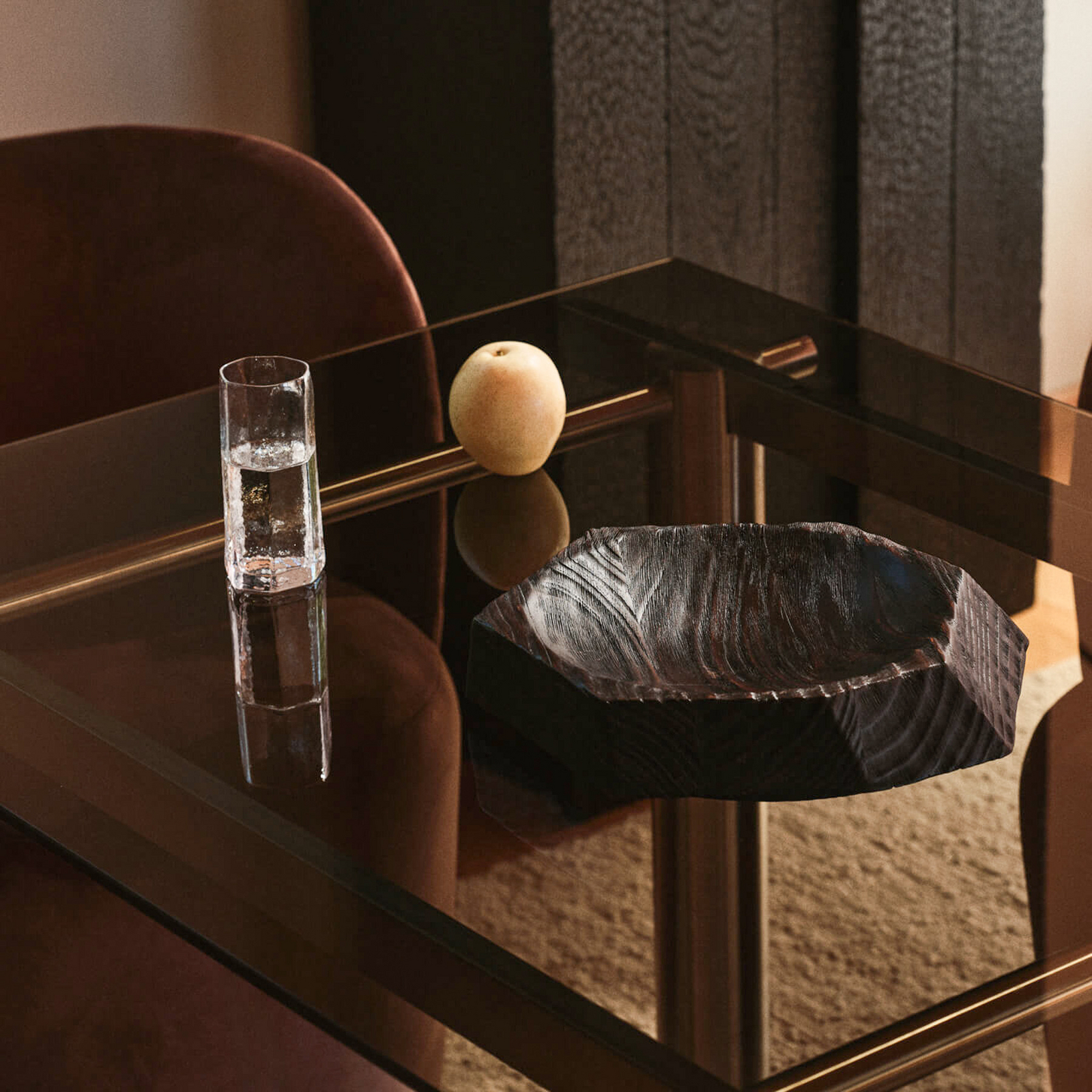 Koh Schale, dunkelbraun, Ø 35 cm, Kiefernholz - ferm LIVING