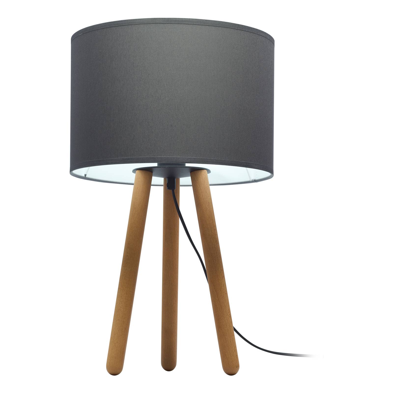 Bordslampa Tokyo, trebent av trä, tall/svart