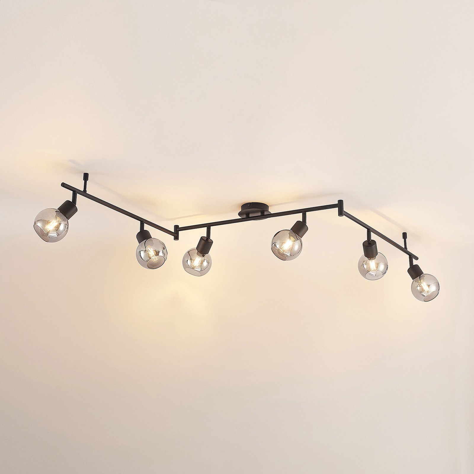 Eridia 6 Stropní Lampa Black - Lindby