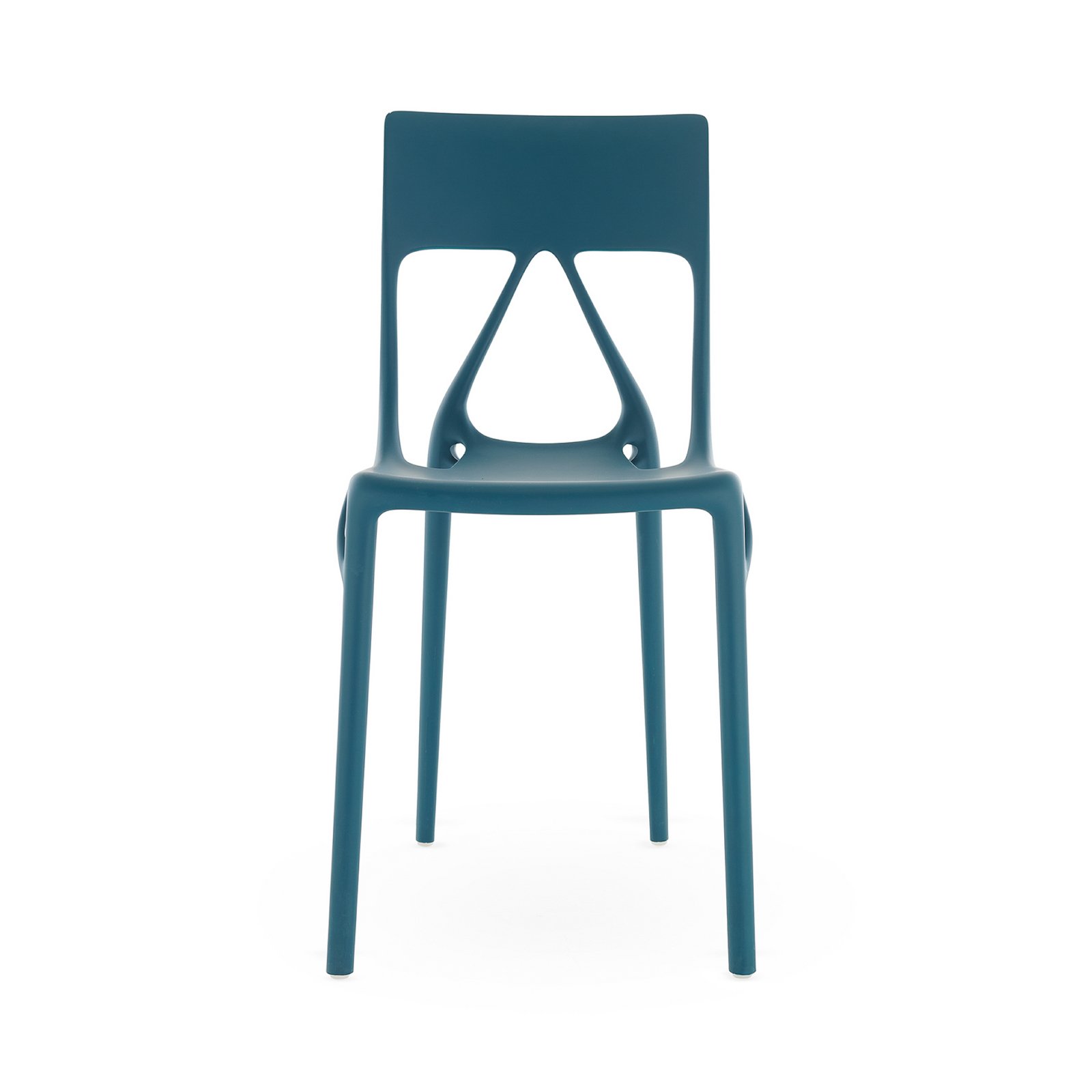 Chaises A.I. Lite, pétrole, hauteur 80 cm, lot de 2 - Kartell