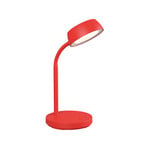 Lampe de table LED MAULabby, rouge, plastique, hauteur 30 cm