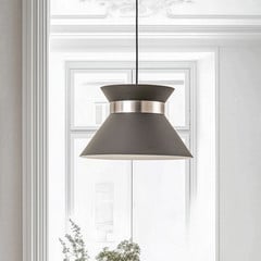 Lampada a sospensione Avery con paralume in metallo antracite/nichel