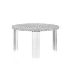 T-Table table, height 28 cm, Ø 50 cm, transparent - Kartell