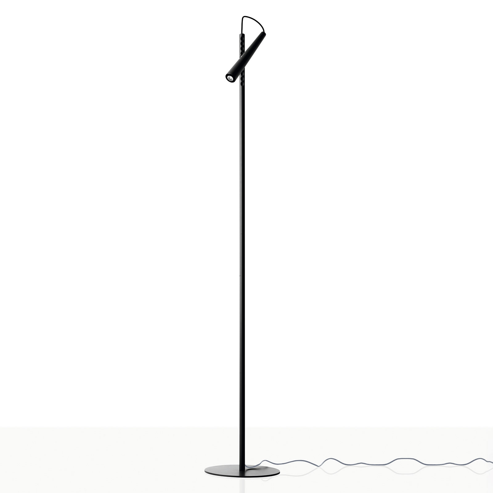 FOSCARINI Foscarini Magneto LED floor lamp, black, for Living / Dining Room, steel, ABS, 5 W, energy efficiency: A+, H: 120 cm
