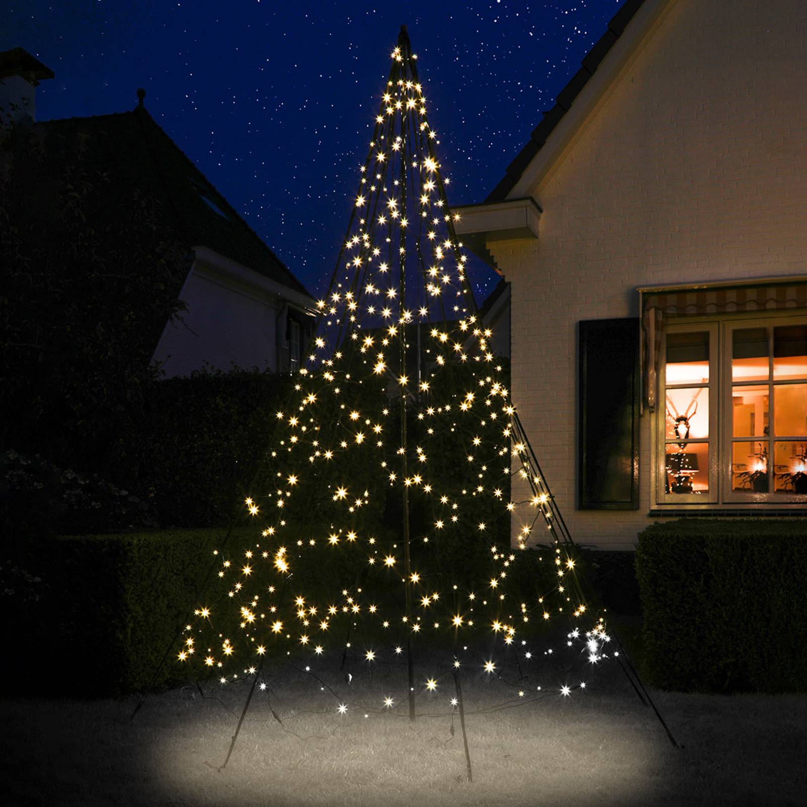 Fairybell albero di Natale con palo, 3 m, 480 LED