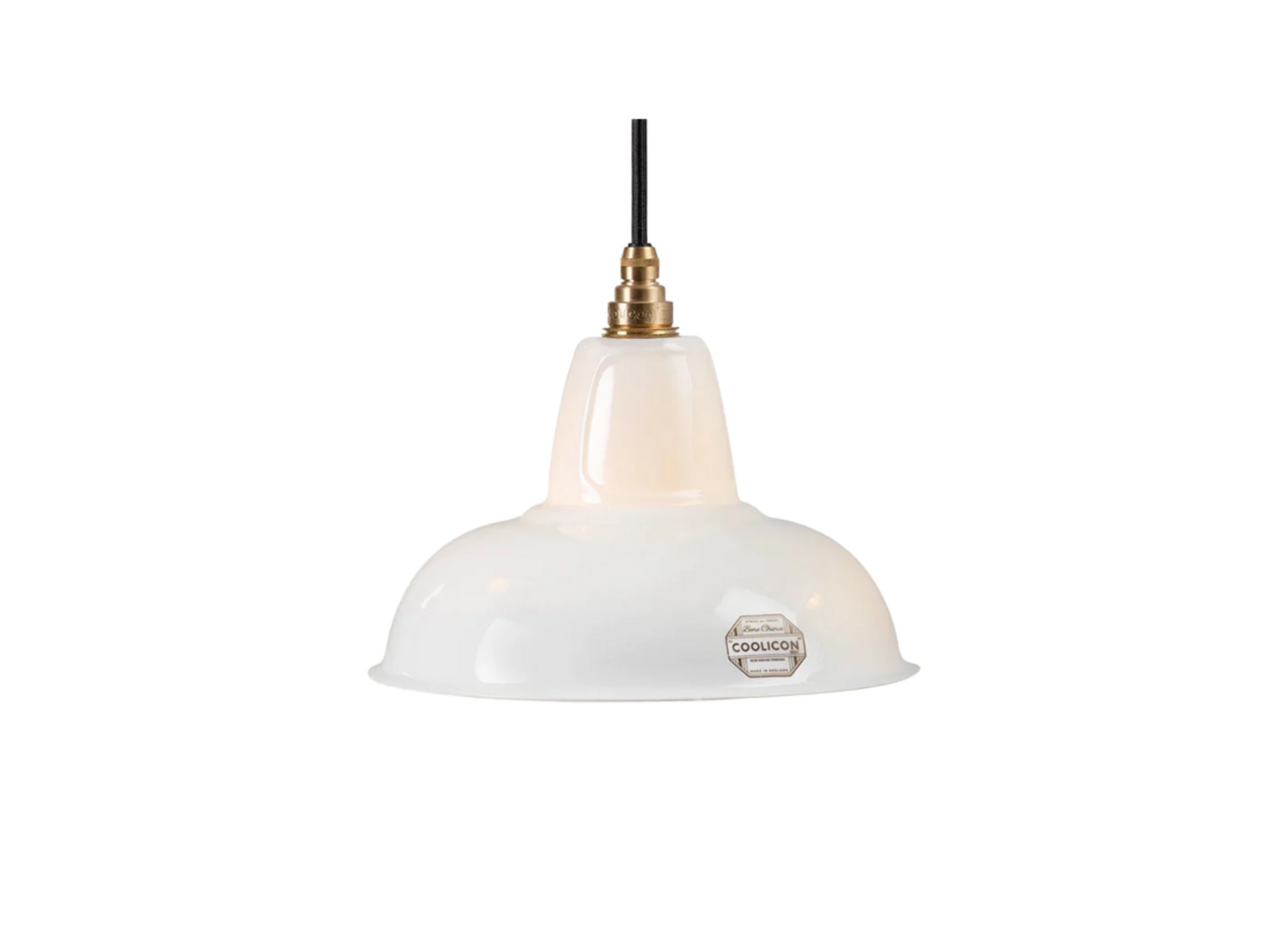 Silhouette hanglamp, porselein opaal, baldakijn - Coolicon