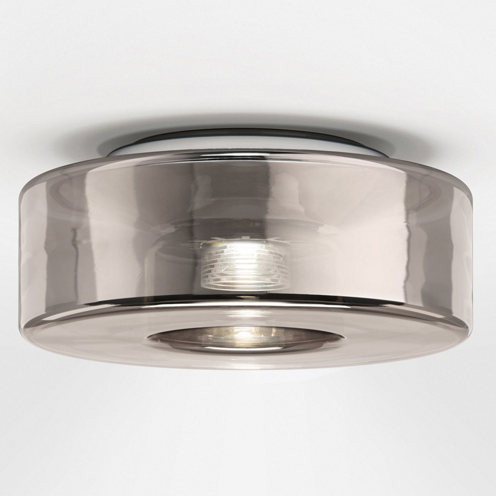 serien.lighting Curling S plafon 2700K sticlă argintie argint