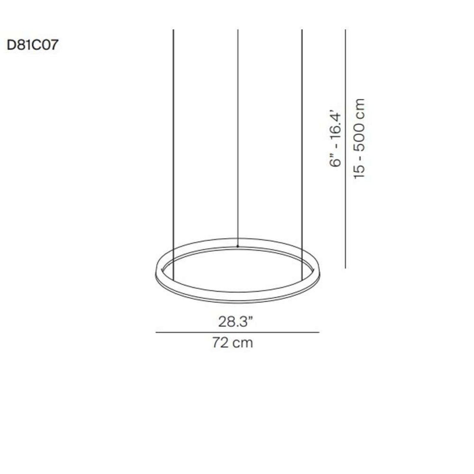 Compendium Circle LED Pendelleuchte Ø72 Brass Luceplan - Esszimmer - Aluminium