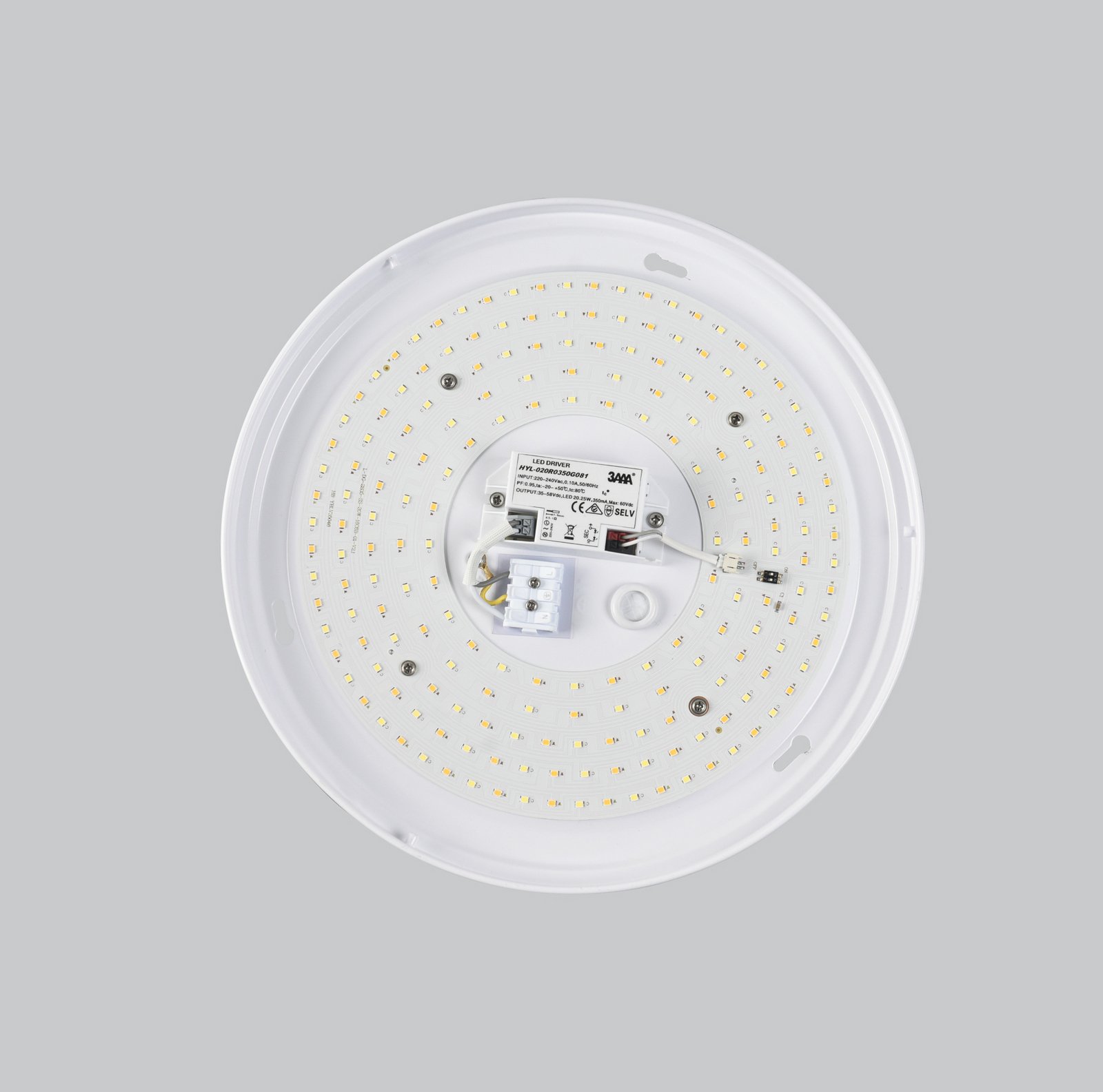 DOTLUX LED stropna svjetiljka LUNA, bijela, Ø 33 cm, PMMA, CCT IP44