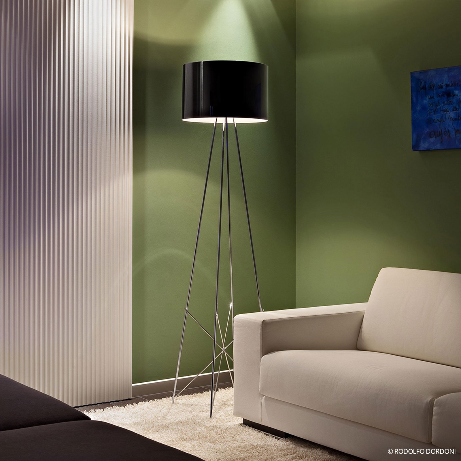 Ray F2 Floor Lamp Black - Flos