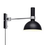 Larry Vägglampa Black/Brushed Brass - Markslöjd